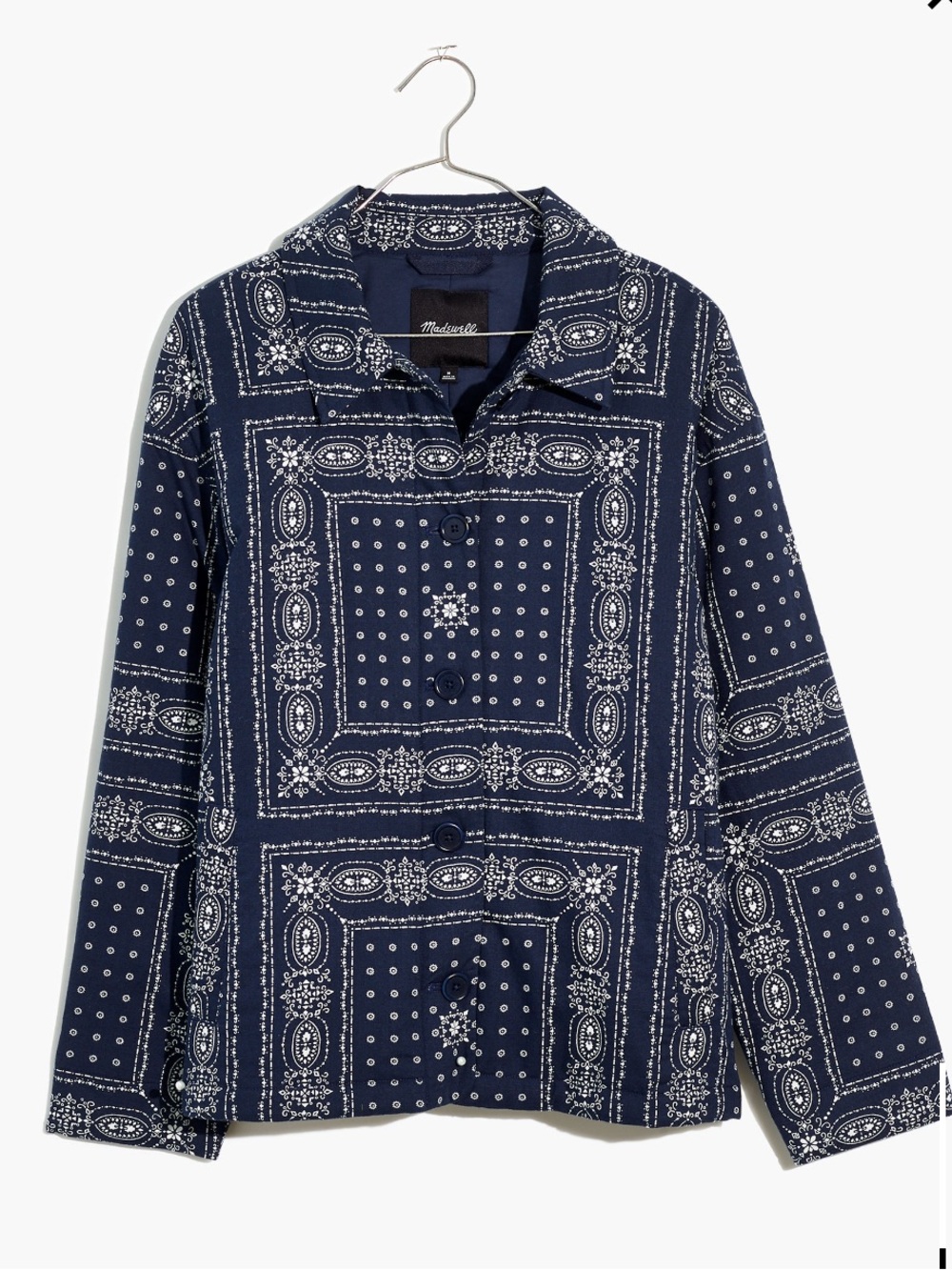 Madewell Padded Chore Jacket in Vintage Bandana size M - Picture 11 of 12